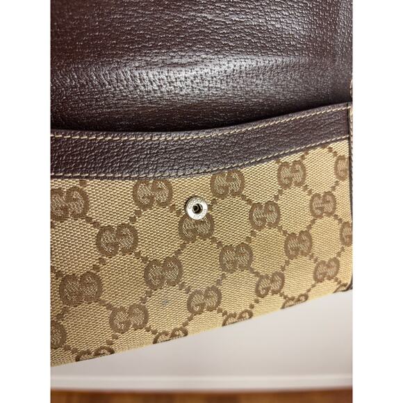 B82 Gucci GG Canvas Bifold Long Wallet Monogram Authentic Maximalist Logo - Picture 4 of 14